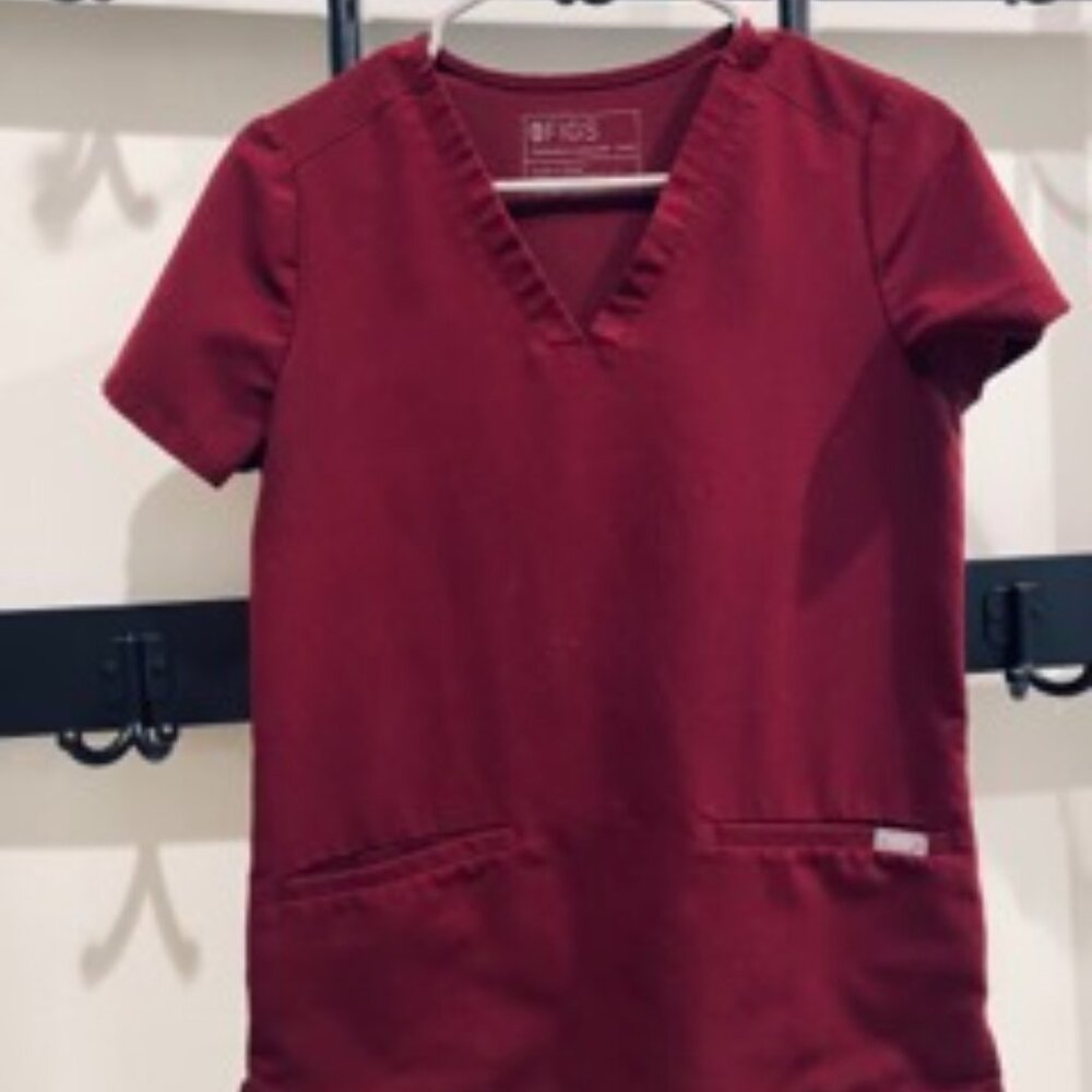 Burgundy  FIGS top